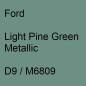 Preview: Ford, Light Pine Green Metallic, D9 / M6809.